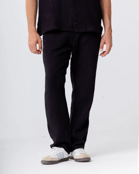 Black linen pants