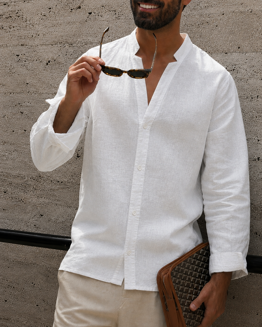 White linen shirt
