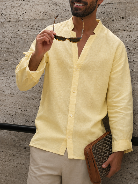 Yellow linen shirt