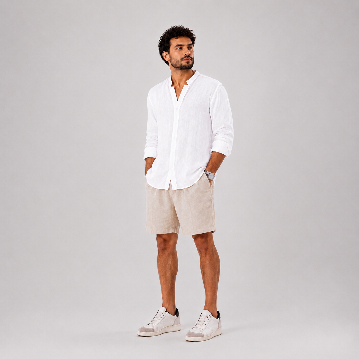 White linen shirt