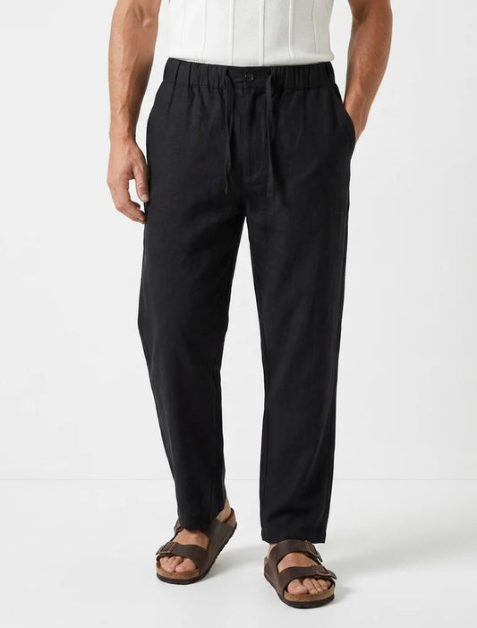 Black linen pants