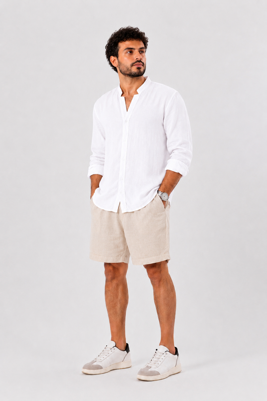 White linen shirt