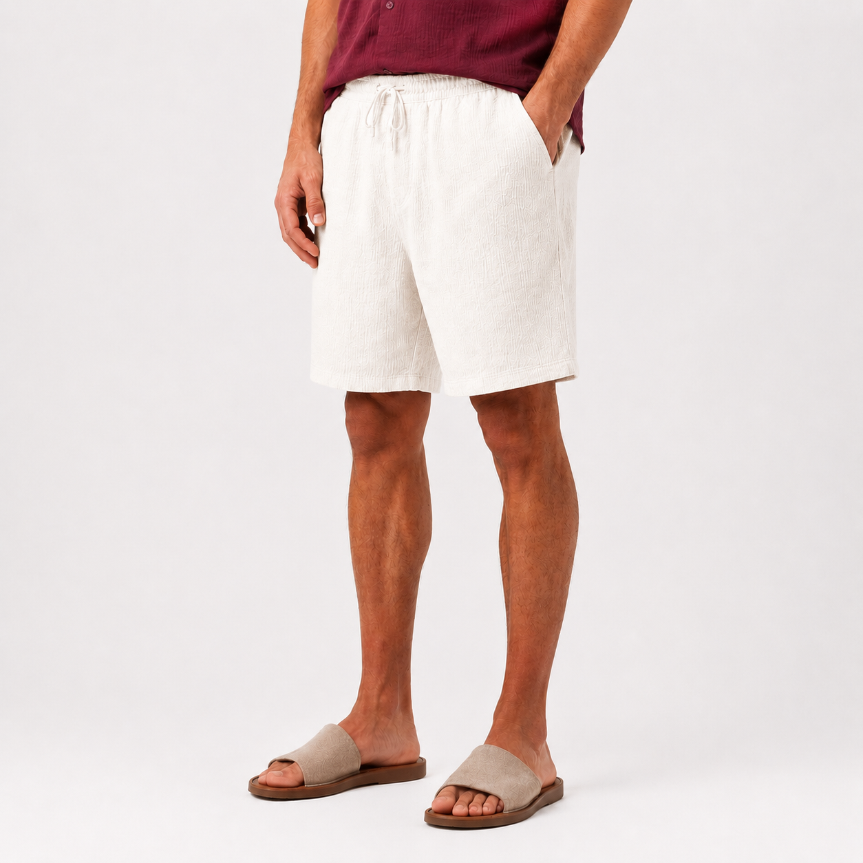 White linen short