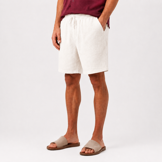 White linen short