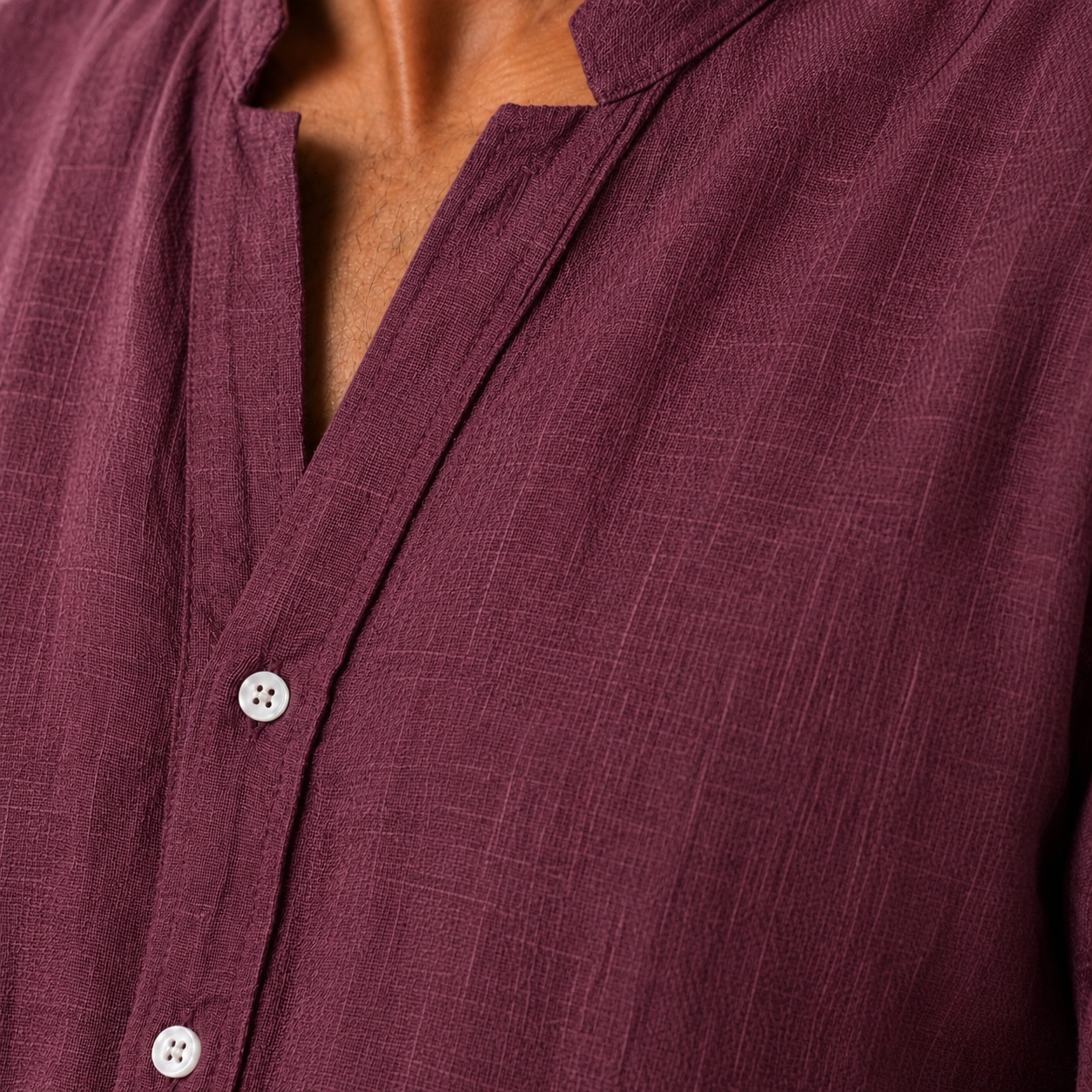 Burgundy linen shirt