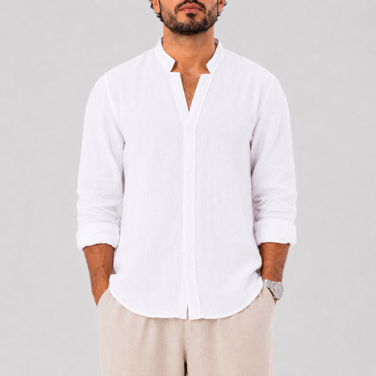 White linen shirt