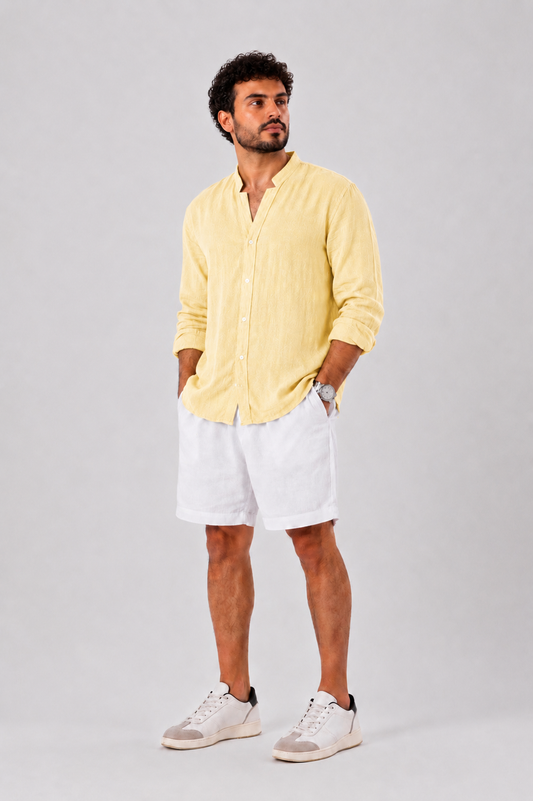 Yellow linen shirt